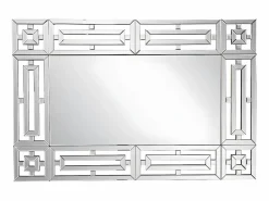OZAIA Espejo de pared de acero inoxidable - Ancho 120 x Alt. 80 cm - - LOAYE