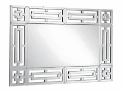 OZAIA Espejo de pared de acero inoxidable - Ancho 120 x Alt. 80 cm - - LOAYE