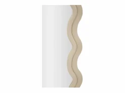 Sale Espejo de pared o de pie diseño ondulado en terciopelo 60x160cm Emily - Crema Espejo De Pared|Espejo