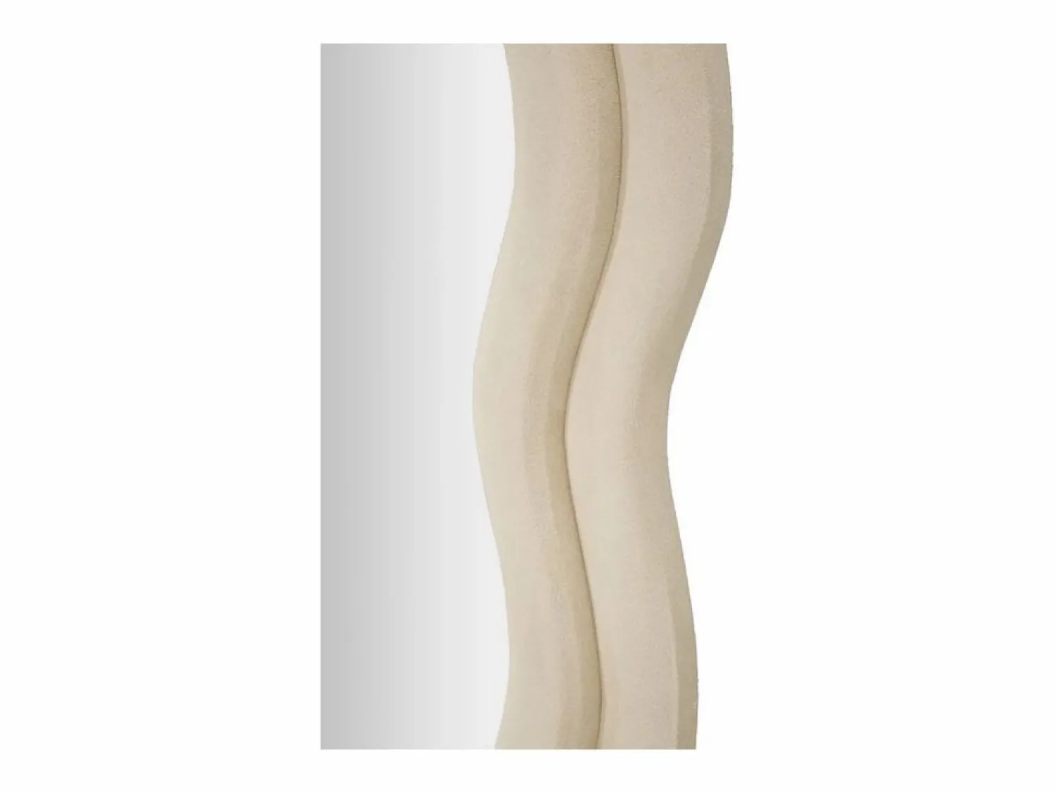 Espejo de pared o de pie diseño ondulado en terciopelo 60x160cm Miki - Crema Espejo De Pared|Espejo