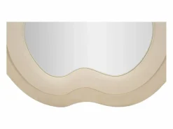 Espejo de pared o de pie diseño ondulado en terciopelo 60x160cm Miki - Crema Espejo De Pared|Espejo