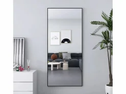 Espejo de pie - Marco de metal - 180 x 80 cm - Rectangular - Para salón o vestidor -
