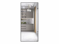 Espejo de pie - Marco de metal - 180 x 80 cm - Rectangular - Para salón o vestidor -