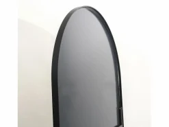 Online Espejo de pie - Marco de metal - 180 x 80 cm - curvo - para salón o vestidor - Negro