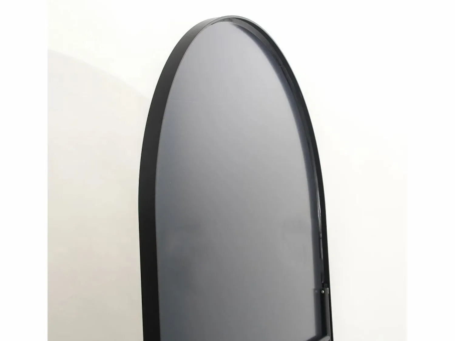 Online Espejo de pie - Marco de metal - 180 x 80 cm - curvo - para salón o vestidor - Negro