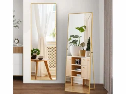 Discount Espejo de pie 164 x 54 cm - espejo autoportante, se puede colgar o apoyar en la pared - espejo de pie grande - Espejo