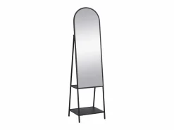 Best Espejo de pie con 2 estantes - Metal - Ancho 46 x Prof. 41 x Alt. 172 cm - - LIVIO Espejo