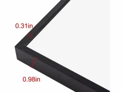 Espejo de pie de 162 x 53 cm, marco de aluminio , espejo de pared moderno para colocar de pie o colgar Negro