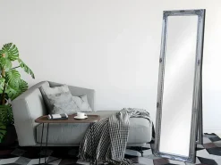 Hot OZAIA Espejo de pie ELVIRE - madera - 50 x 170 cm Plateado