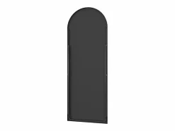 Espejo de pie, marco de aluminio con soporte, alto 162 cm, ancho 53 cm, Negro
