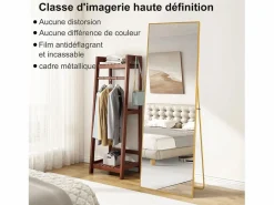 Espejo de pie rectangular 164×54 cm con marco – Diseño minimalista y moderno