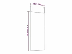 Online Espejo de puerta 30x80 cm Cristal y aluminio Dorado