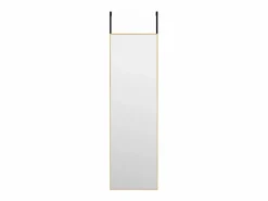 Discount Espejo de puerta 30x100 cm Cristal y aluminio Dorado