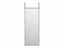 Hot Espejo de puerta 30x80 cm Cristal y aluminio Negro