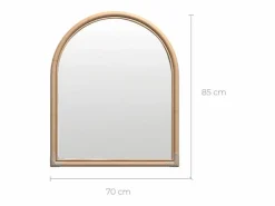Hot Espejo de ratán natural 70x85 cm - Indra Espejo De Pared|Espejo