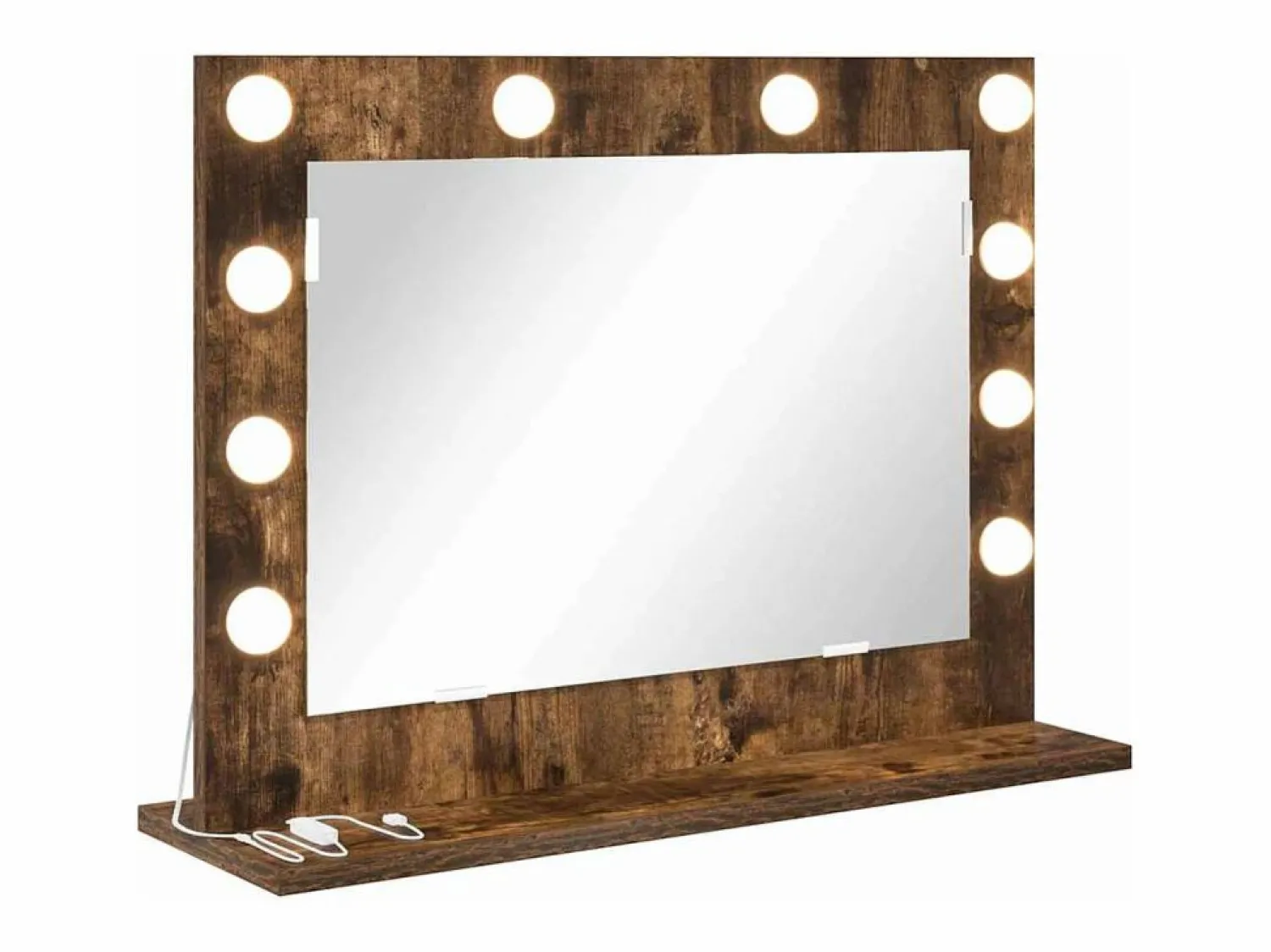 Hot Espejo de tocador con espejo Roble ahumado 60 x 45 x 18 cm Accesorios De Cuarto De Baño|Espejo De Cuarto De Baño