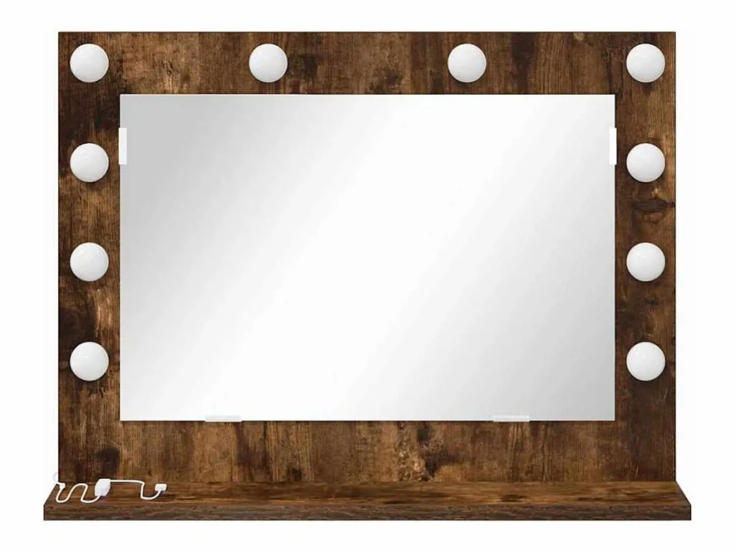Hot Espejo de tocador con espejo Roble ahumado 60 x 45 x 18 cm Accesorios De Cuarto De Baño|Espejo De Cuarto De Baño