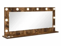 Discount Espejo de tocador con espejo Roble ahumado 100 x 45 x 18 cm Marru00f3n
