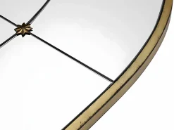 Clearance Espejo de ventana de metal, ancho 80 x alto 150 cm, oro antiguo, PALMYRE Espejo De Pared|Espejo