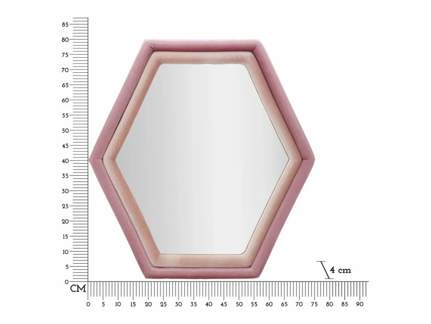 Discount Espejo hexagonal de pared moderno con marco de terciopelo Tony Espejo De Pared|Espejo