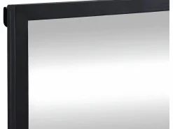 Best OZAIA Espejo industrial desestructurado de metal - Ancho 150 x Alt. 130 cm - - MALDONIA Negro
