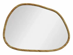 Discount Espejo Kendra forma irregular marco madera natural 50x70x2,1 cm Espejo De Pared|Espejo