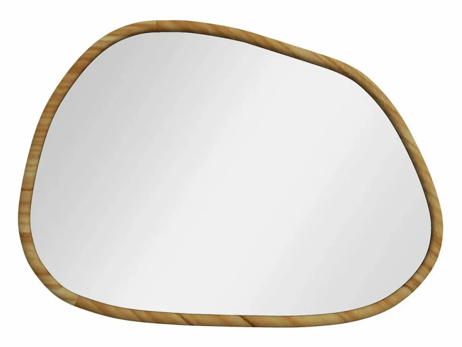 Discount Espejo Kendra forma irregular marco madera natural 50x70x2,1 cm Espejo De Pared|Espejo