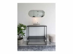 Outlet Espejo ovalado de acero JERSEY – L 50 x H 80 cm-Color Oro Espejo De Pared|Espejo