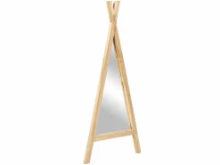Online OZAIA Espejo para niños tipi de madera de teca - Ancho 55 x Alt. 120 cm - Natural - BATAM Color natural claro