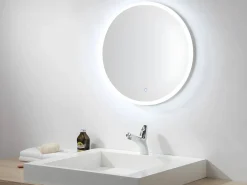 OZAIA Espejo redondo de baño con leds luminosos DANIELA - L80 x A80 cm