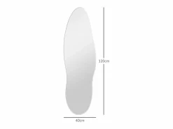 Homcom Espejo Tempo con luz LED transparente 120x40x3 cm Color natural claro