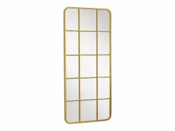 Clearance OZAIA Espejo ventana de estilo art deco de metal - L. 60 x Alt. 140 cm - - SCIARA Dorado