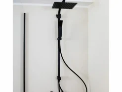 Essebagno Essekadra columna de ducha sin mezclador negra