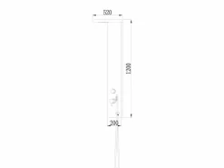 Outlet Essebagno Essekadra panel de ducha mecánico oro cepillado Dorado