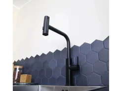 Discount Essebagno Esserain Mezclador de fregadero con teleducha extraíble en mate Negro