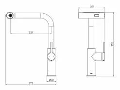 Essebagno Esserain mezclador de fregadero con teleducha extraíble cromo