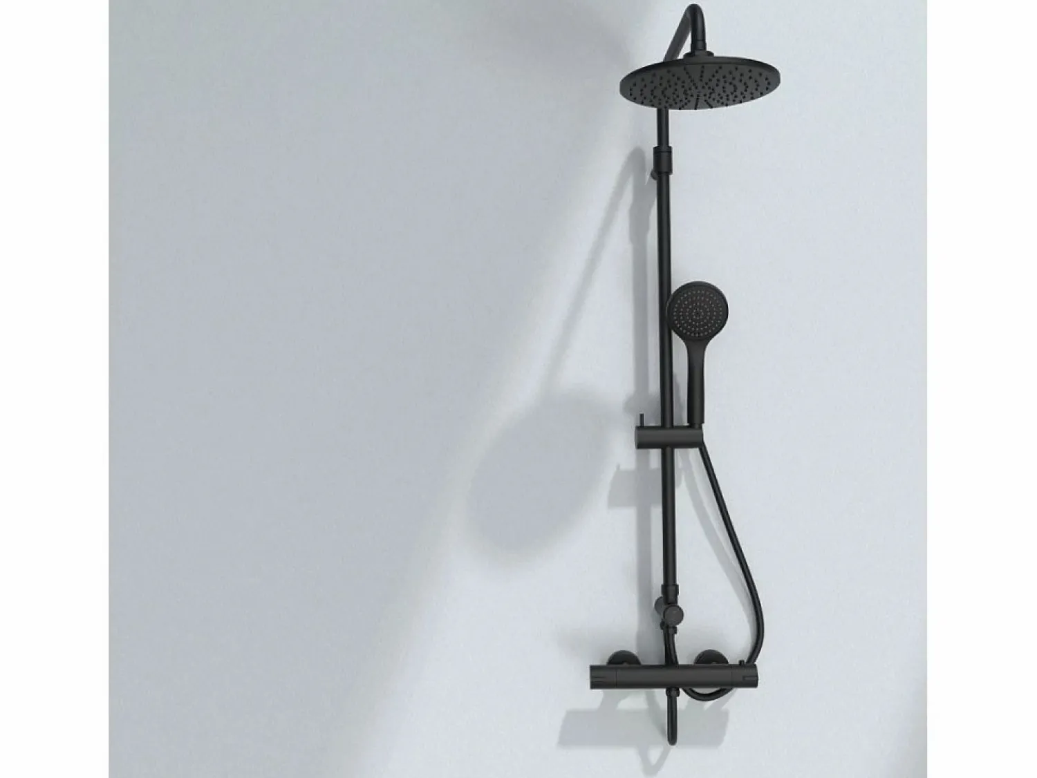Discount Essesmart columna de ducha sin mezclador negra Columna De Ducha
