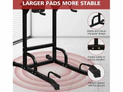 Discount Estación de entrenamiento multifuncional para dominadas y fondos, plancha, color , altura regulable (224,8x96,5x207cm) Aparato De Musculación