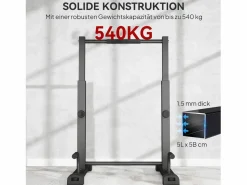 Estación de inmersión ajustable, de metal, hasta 540 kg, para entrenamiento en casa, color (65 x 63 x 93-117 cm)