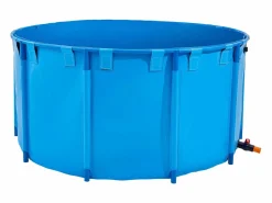 Estanque para Peces SucceBuy de Lona, Estanque Elevado de 3100L, Acuario Plegable en PVC para Koi, Acuario Redondo para Peces Dorados con Marco Robusto