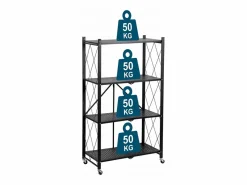 Clearance TOPESHOP Estante de almacenamiento FS004 Negro