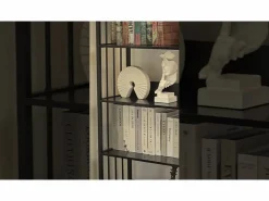 Estante de biblioteca de 6 niveles, estante estrecha y muy alta de 190 cm, estantes independientes, 70 x 30 x 190 cm Librería