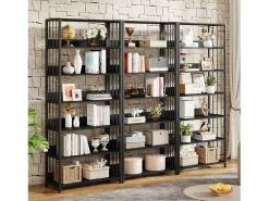 Estante de biblioteca de 6 niveles, estante estrecha y muy alta de 190 cm, estantes independientes, 70 x 30 x 190 cm Librería