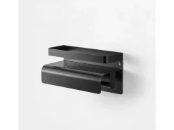 Clearance Estante de cocina con portarrollos de metal moderno Gef - Negro