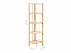 Hot vidaxl Estante de esquina de madera de cedro 27x27x110 cm Beige