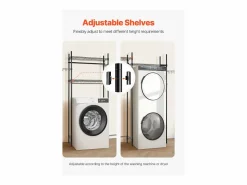 Sale Estante de La Lavadora SucceBuy Estante de Almacenamiento para Lavadora y Secadora de 4 Niveles, Mueble Para Lavadora