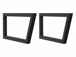 vidaxl Estante de lavabo de pared de acero y madera maciza de haya