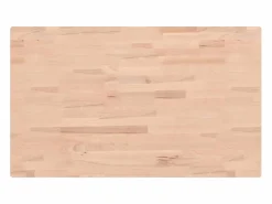 vidaxl Estante de lavabo de pared de acero y madera maciza de haya