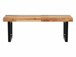 vidaxl Estante de lavabo de pared acero y madera maciza de acacia