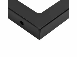vidaxl Estante de lavabo de pared acero y madera maciza de acacia